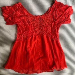 Bke Boutique Red Blouse